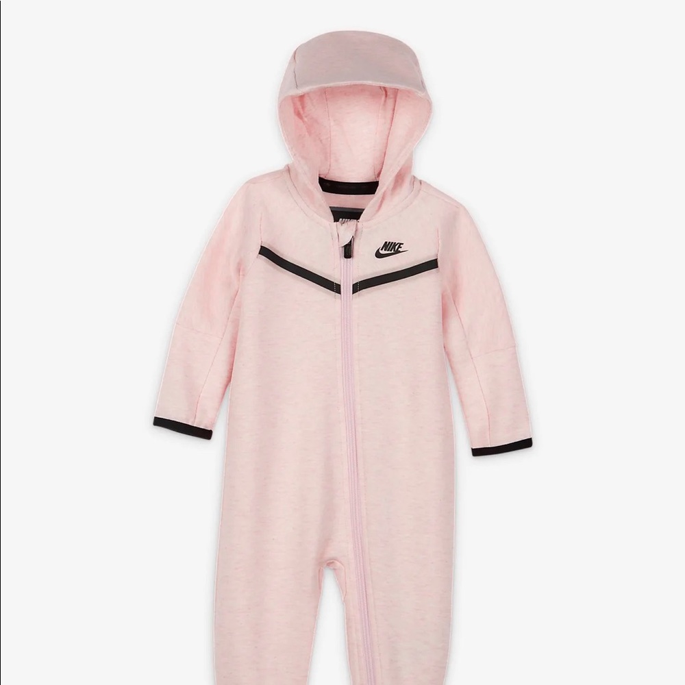 Nike Sportswear Tech Fleece Suit for Baby - Pink Newborn Zip Up